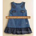 fashion design small girls denim dress,children wear